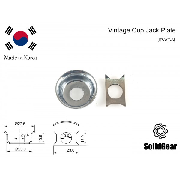 Vintage Cup Tele Jack plate JP-VT-N Vintage Cup Tele Jack plate JP-VT-N
